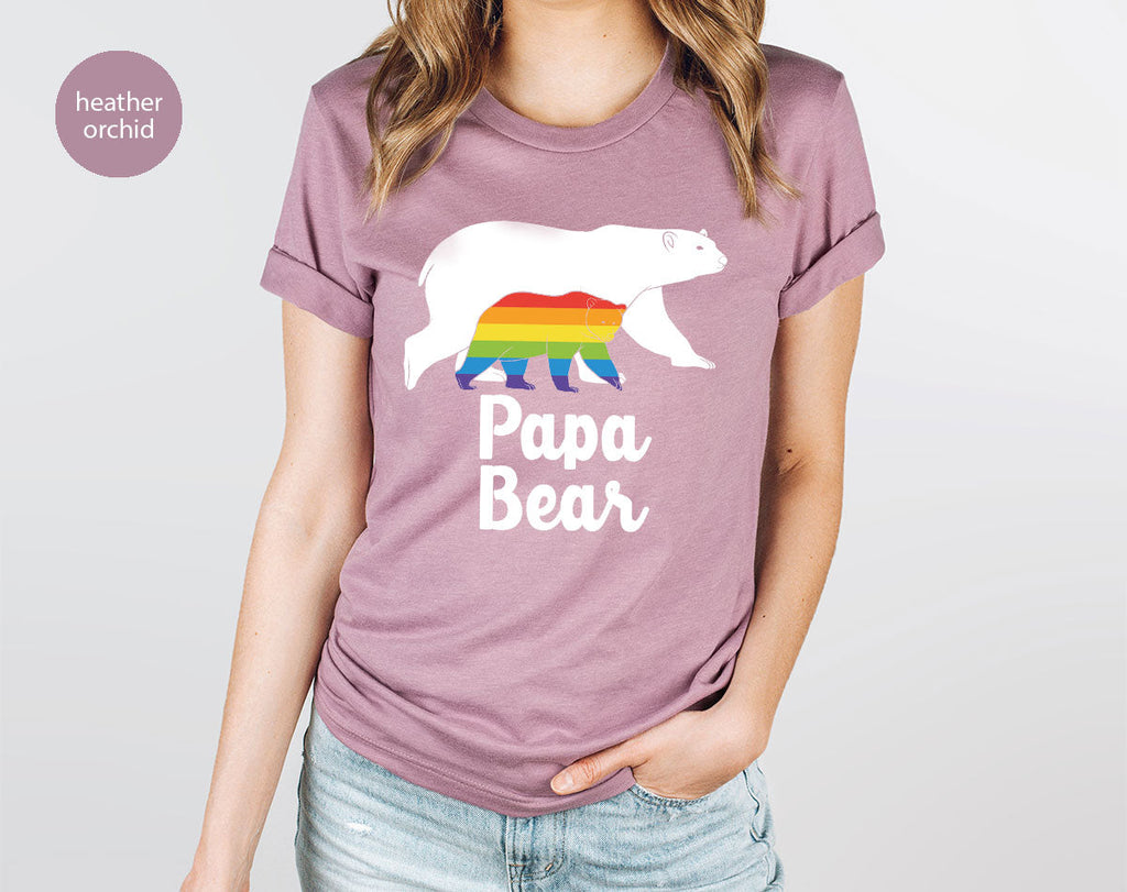 Papa Bear Shirt, T-Shirt, LGBT Rainbow Tee product image 5