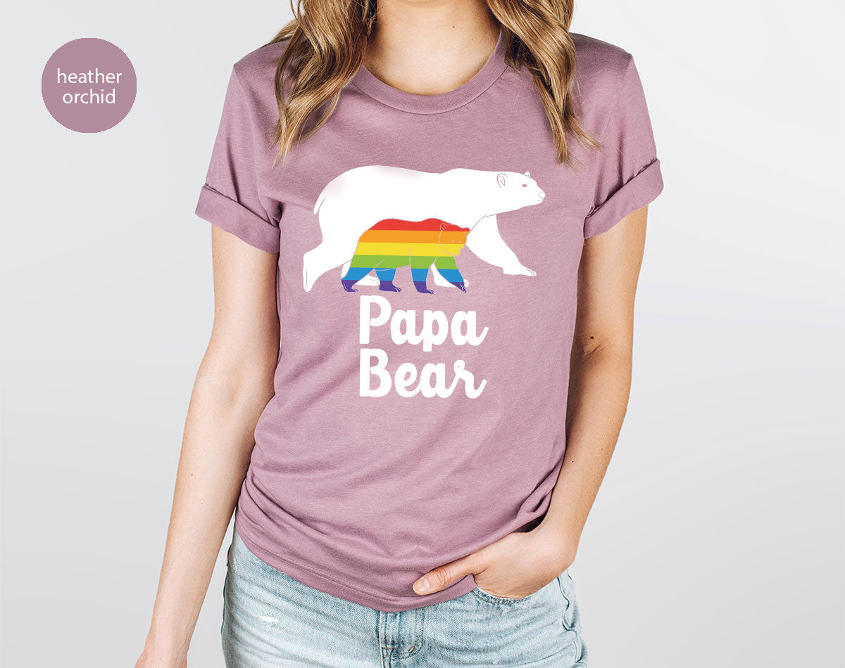 Papa Bear Shirt, T-Shirt, LGBT Rainbow Tee product image 5