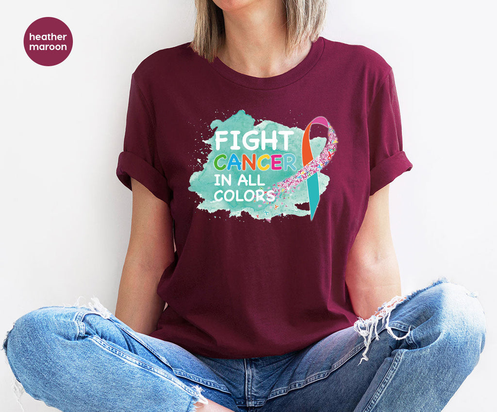 Fight Against Cancer Shirt, Warrior T-Shirt, With All Colors product image 3