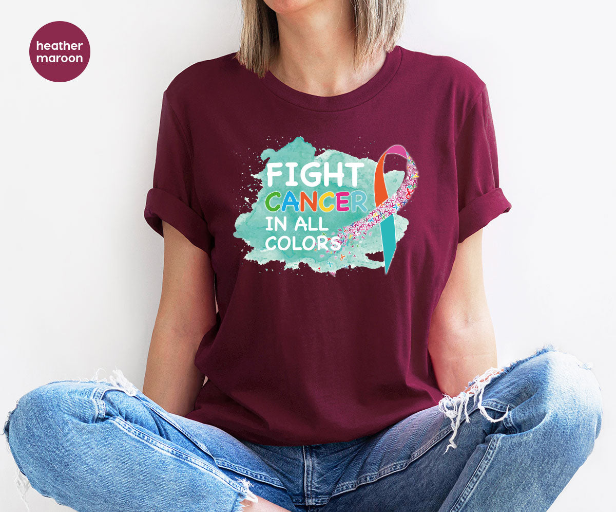 Fight Against Cancer Shirt, Warrior T-Shirt, With All Colors product image 3