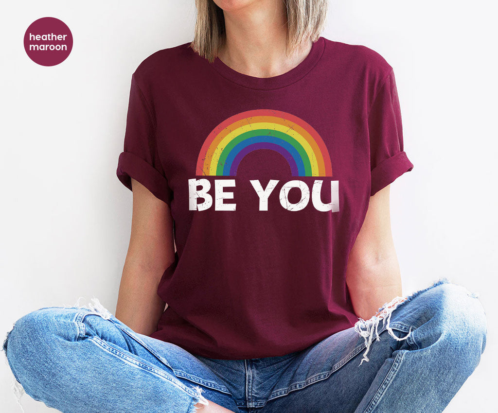 Rainbow T-Shirt, Be You Shirt, LGBT Pride product image 4