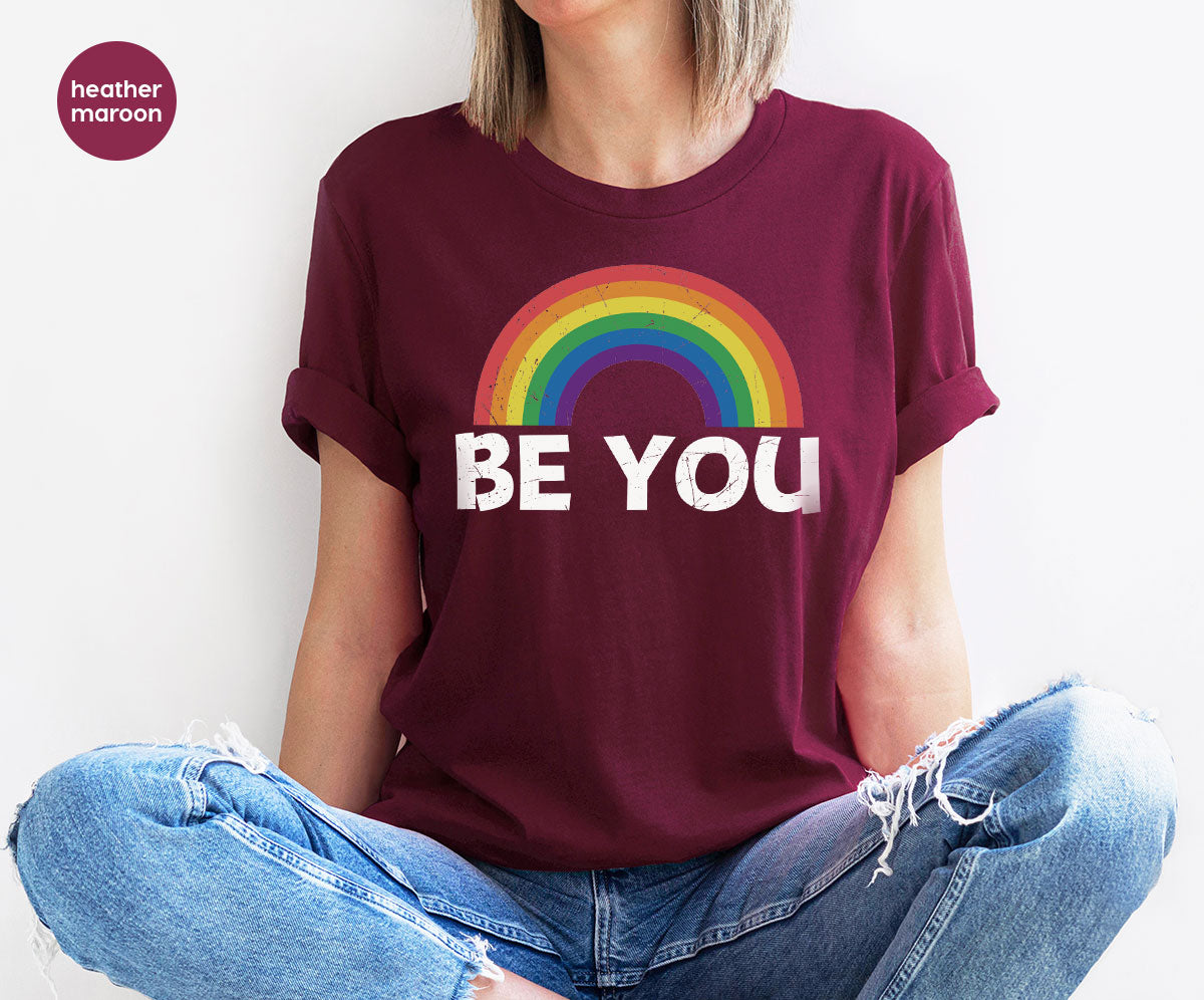 Rainbow T-Shirt, Be You Shirt, LGBT Pride product image 4