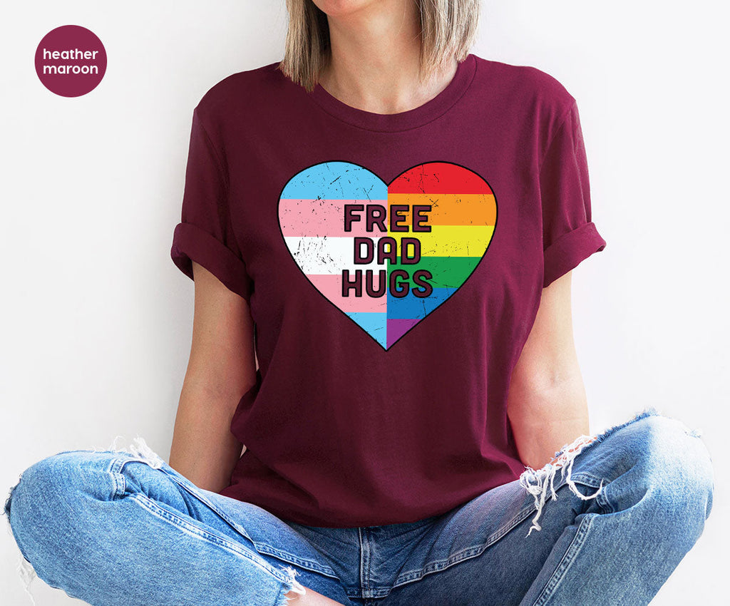 Free Dad Hugs Shirt, LGBT Pride T-Shirt product image 10