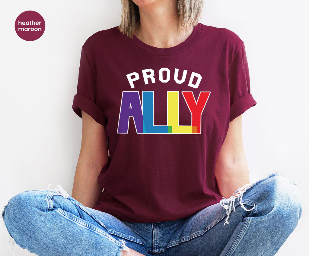 Proud Ally Shirt, LGBT T-Shirt, Tee product image 10