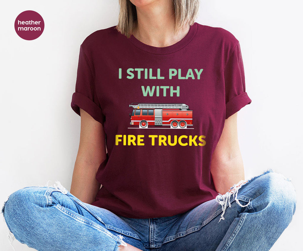 Fire Truck Shirt, Funny Fighter T-Shirt, Fireman Tee product image 13