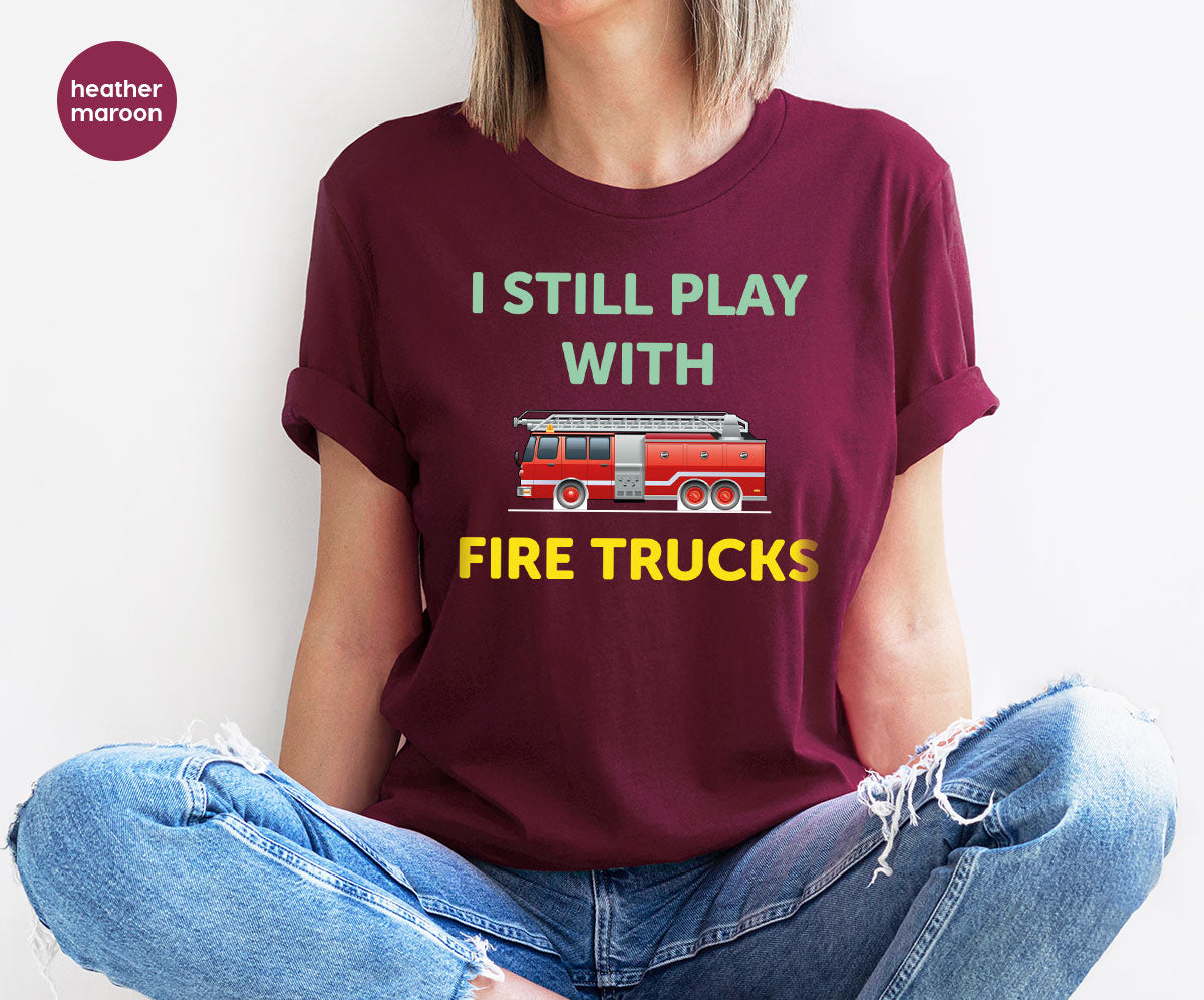 Fire Truck Shirt, Funny Fighter T-Shirt, Fireman Tee product image 13