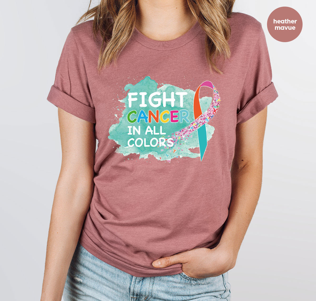 Fight Against Cancer Shirt, Warrior T-Shirt, With All Colors product image 4