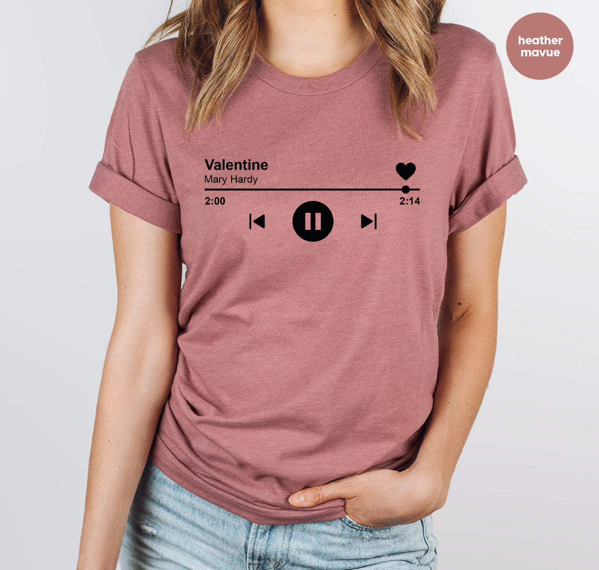 Valentine's Day Shirt, Play Music For Playlist T-Shirt product image 87
