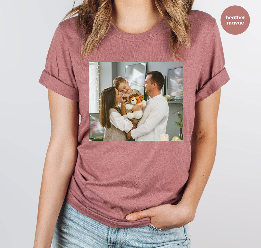 Custom Family T-Shirt, Customizable Photo Shirt, Baby Tee, product image 4