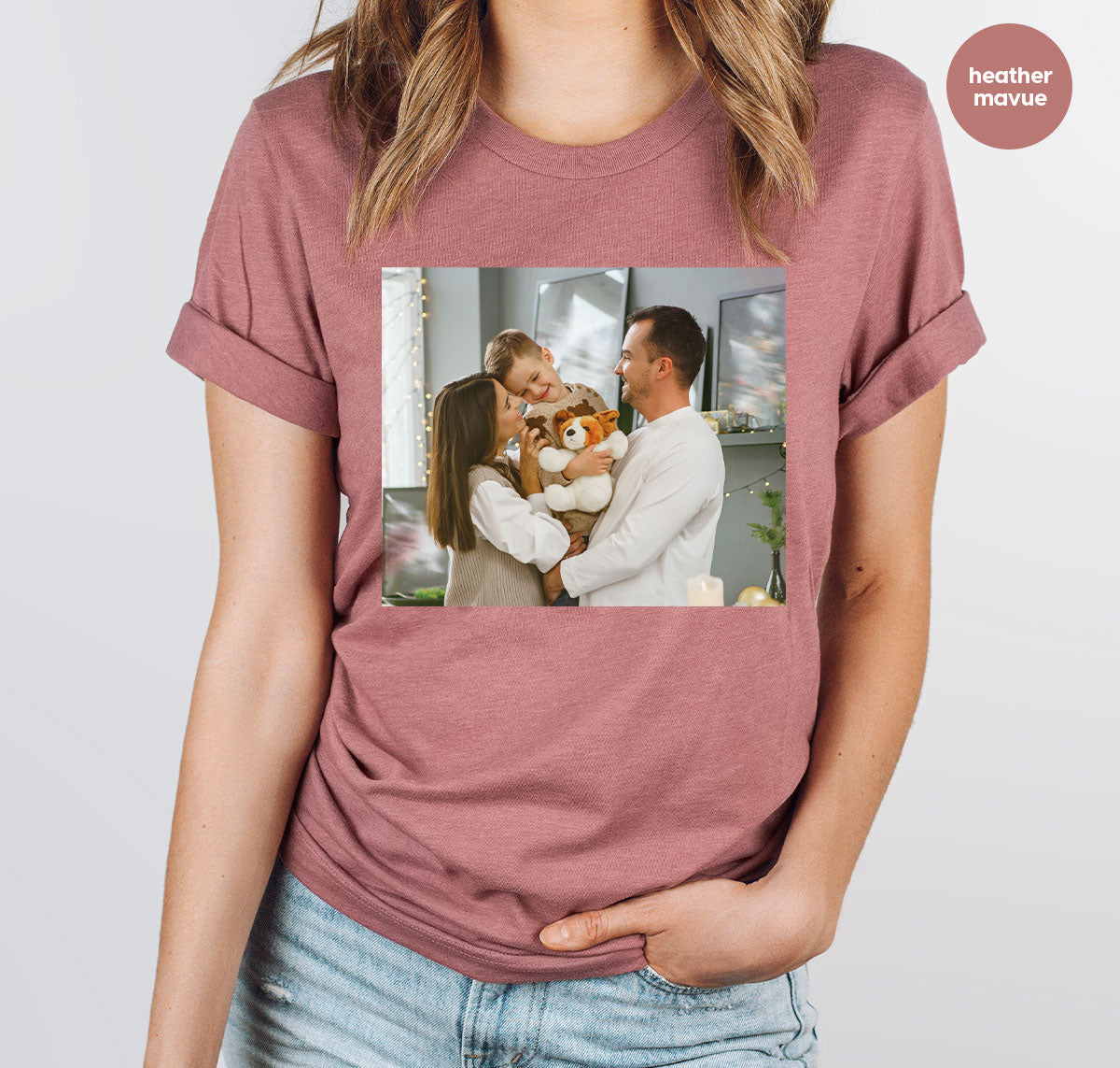 Custom Family T-Shirt, Customizable Photo Shirt, Baby Tee, product image 4