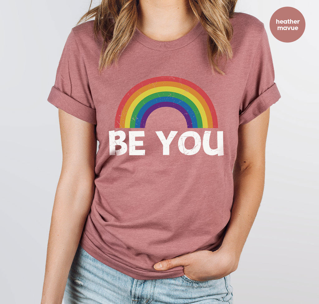 Rainbow T-Shirt, Be You Shirt, LGBT Pride product image 5
