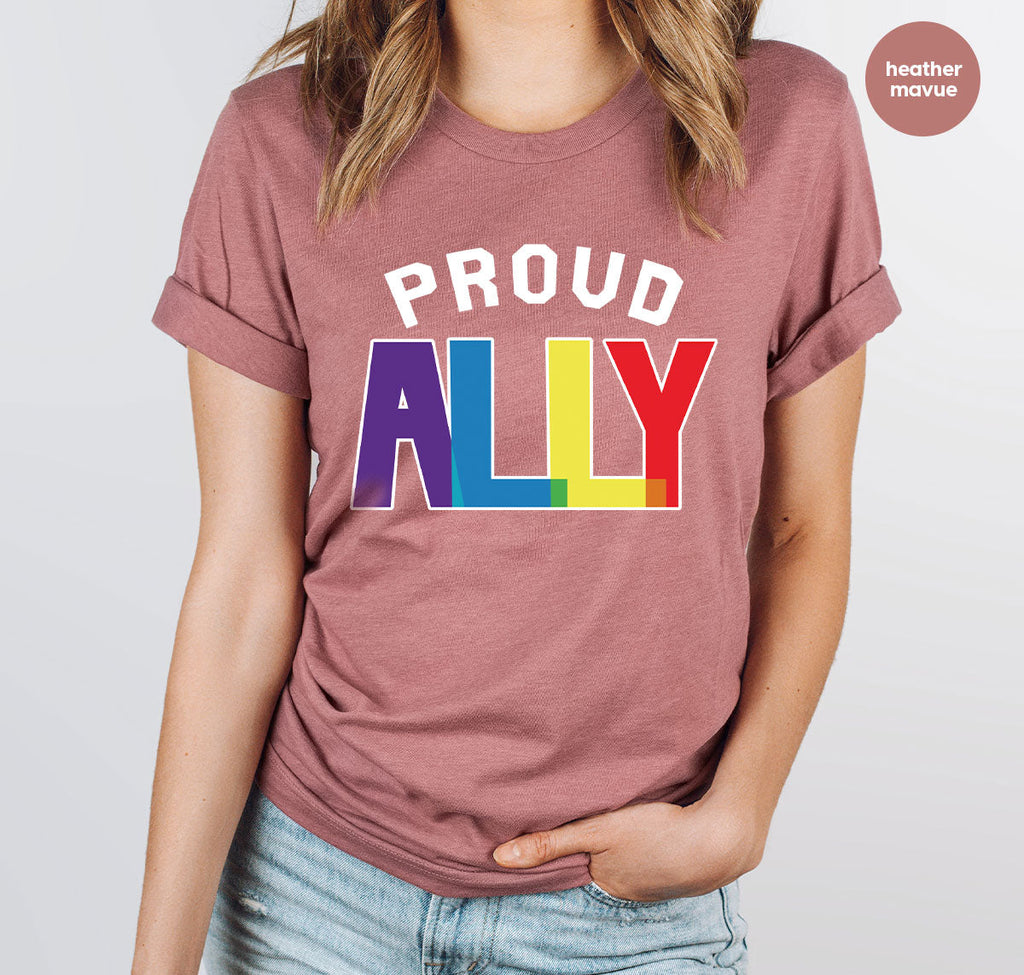 Proud Ally Shirt, LGBT T-Shirt, Tee product image 11