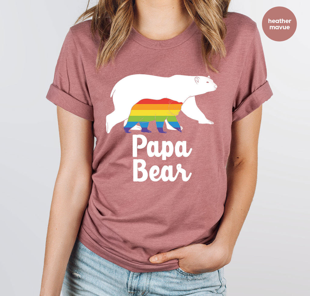 Papa Bear Shirt, T-Shirt, LGBT Rainbow Tee product image 7