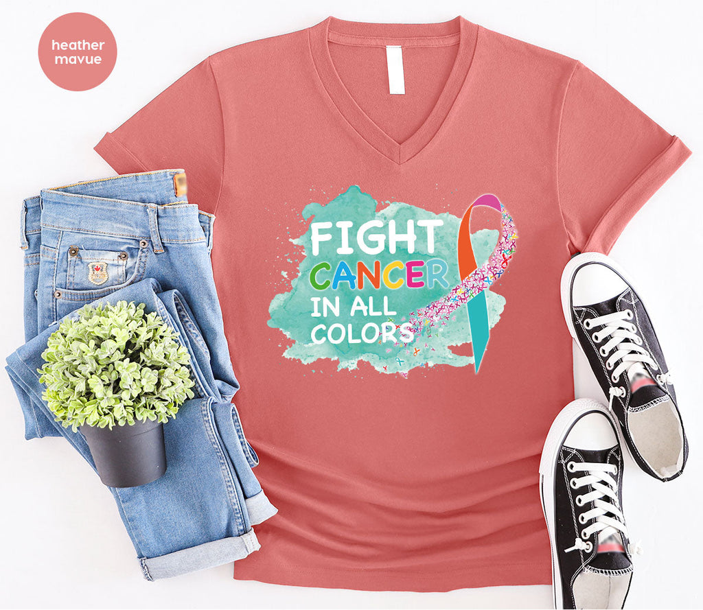 Fight Against Cancer Shirt, Warrior T-Shirt, With All Colors product image 5