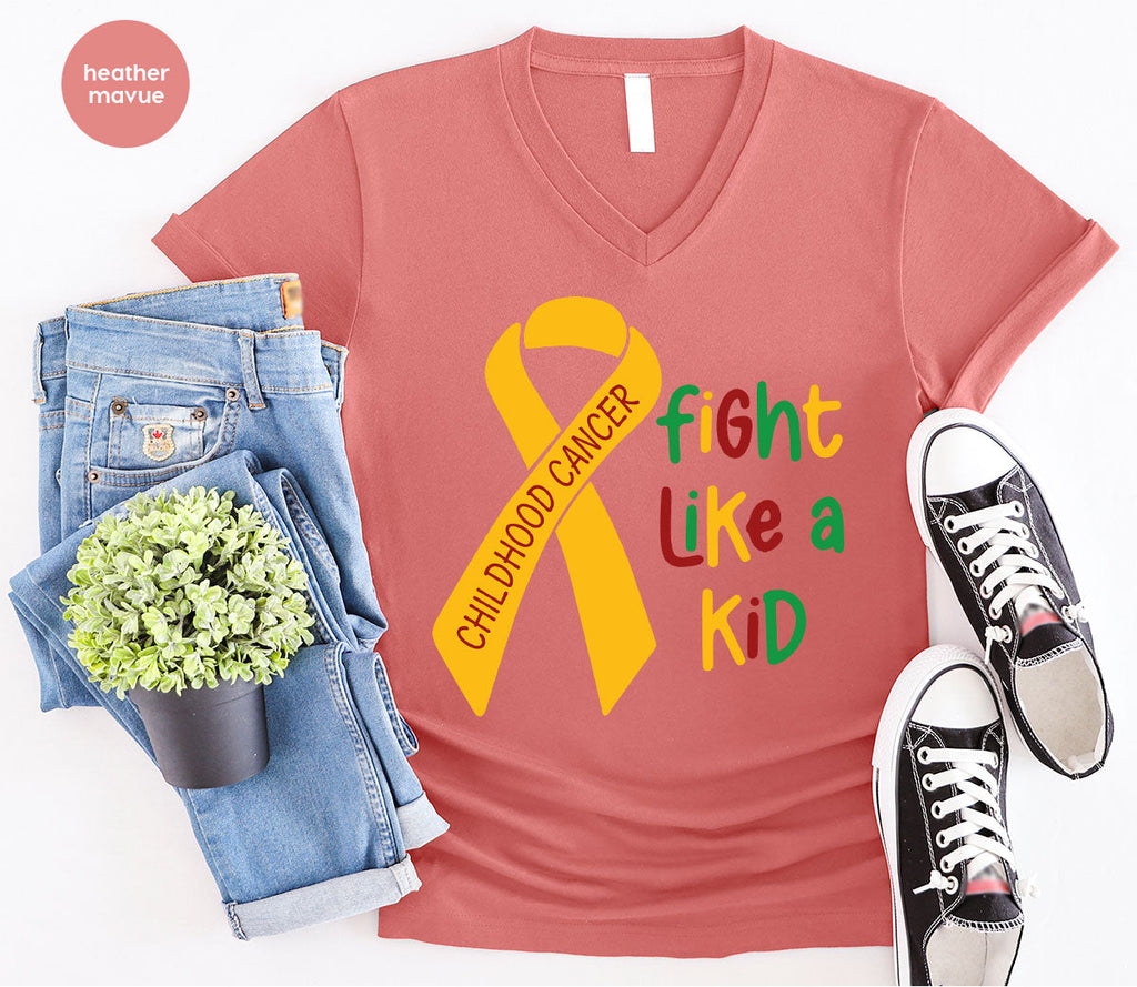Fighting Like A Kid Shirt, Cancer Fight Childhood Canver product image 104