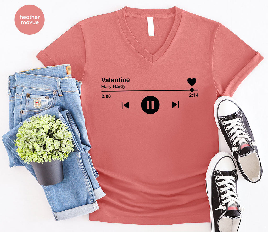 Valentine's Day Shirt, Play Music For Playlist T-Shirt product image 88