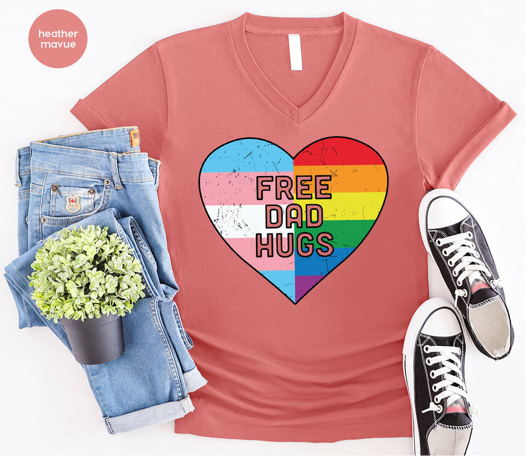 Free Dad Hugs Shirt, LGBT Pride T-Shirt product image 12