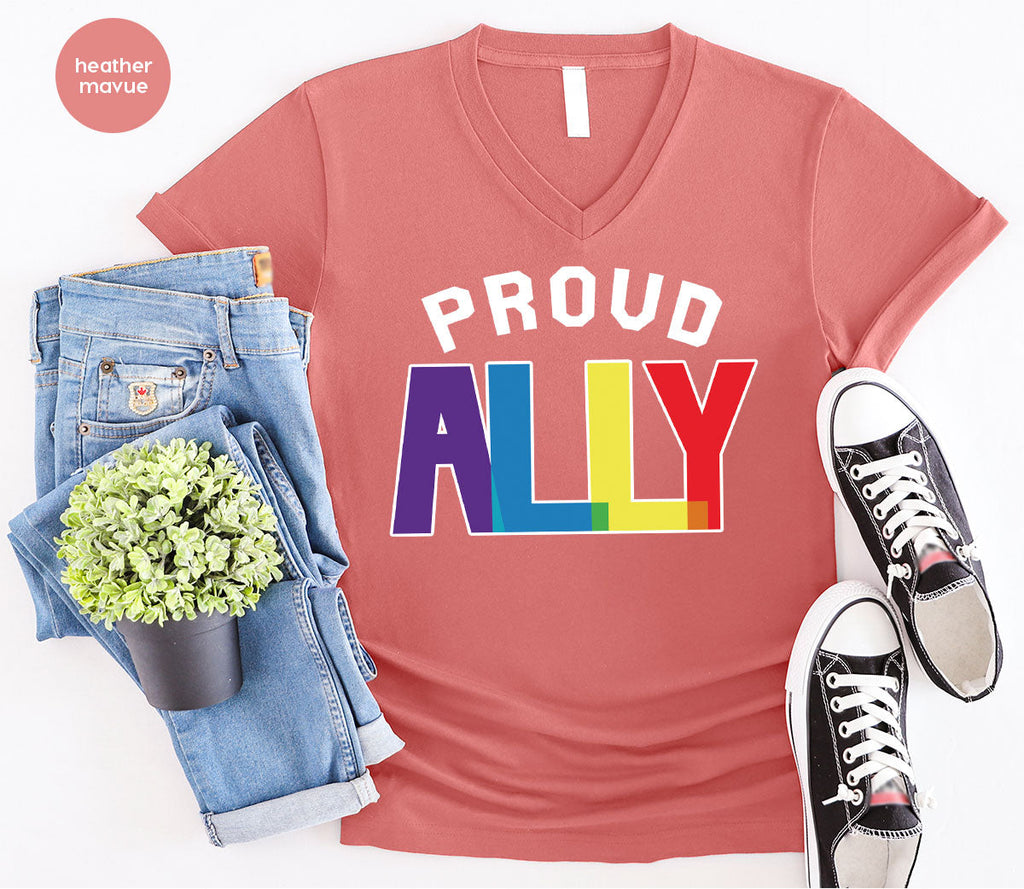 Proud Ally Shirt, LGBT T-Shirt, Tee product image 12