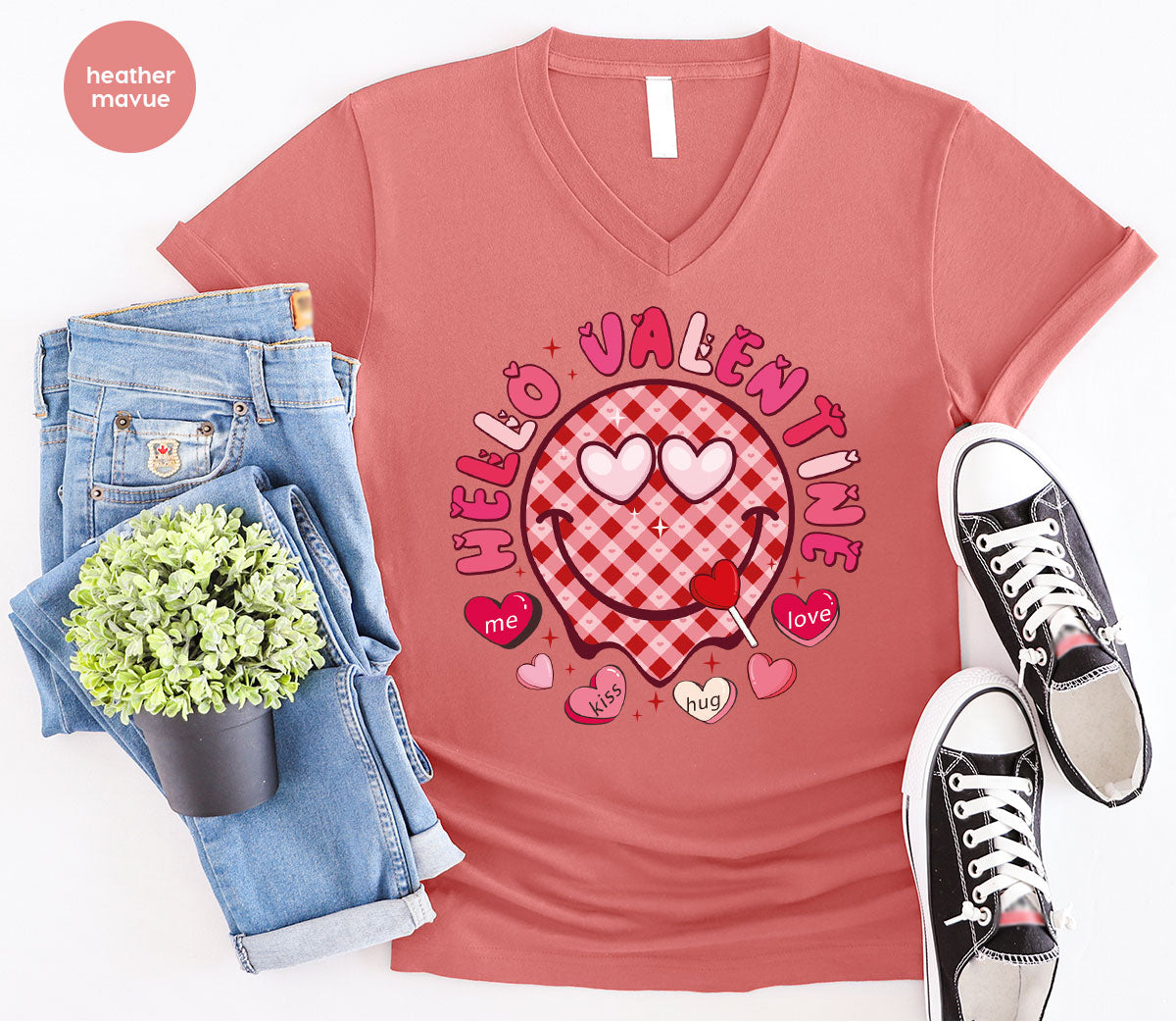 Hello Valentine Shirt, Valentine's Day Love Gift for My product image 108
