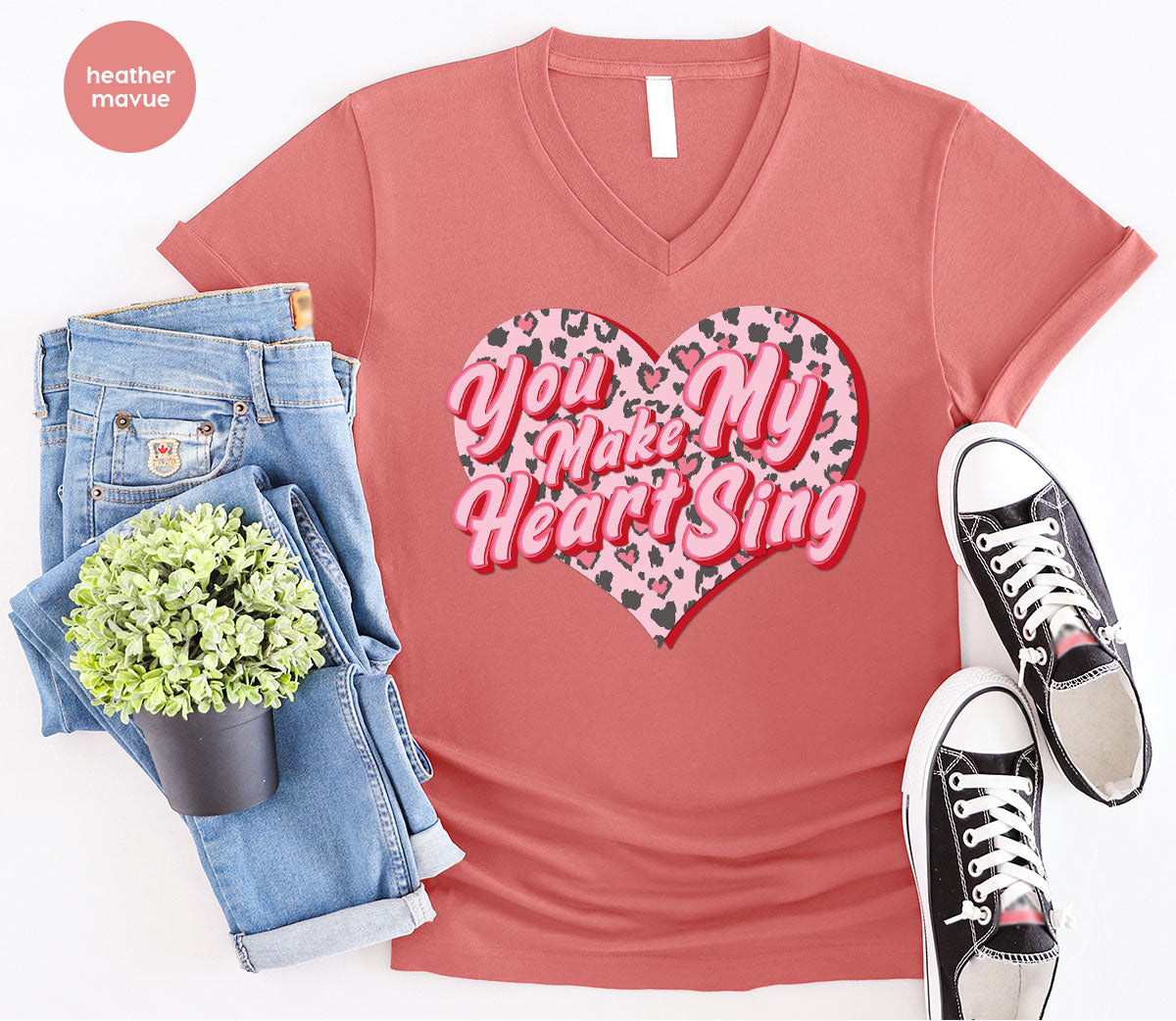 You Make My Heart Sing Shirt, Valentine's Day Romantic Gift product image 12