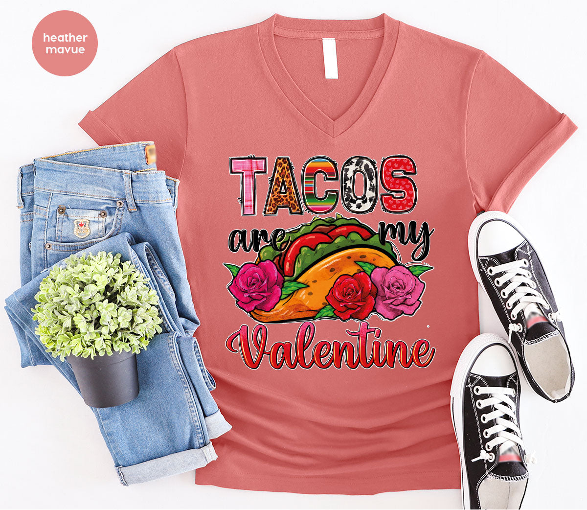 Tacos Are My Valentine Shirt, Gift To My Taco Lover, product image 12