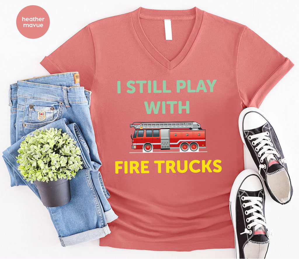 Fire Truck Shirt, Funny Fighter T-Shirt, Fireman Tee product image 15