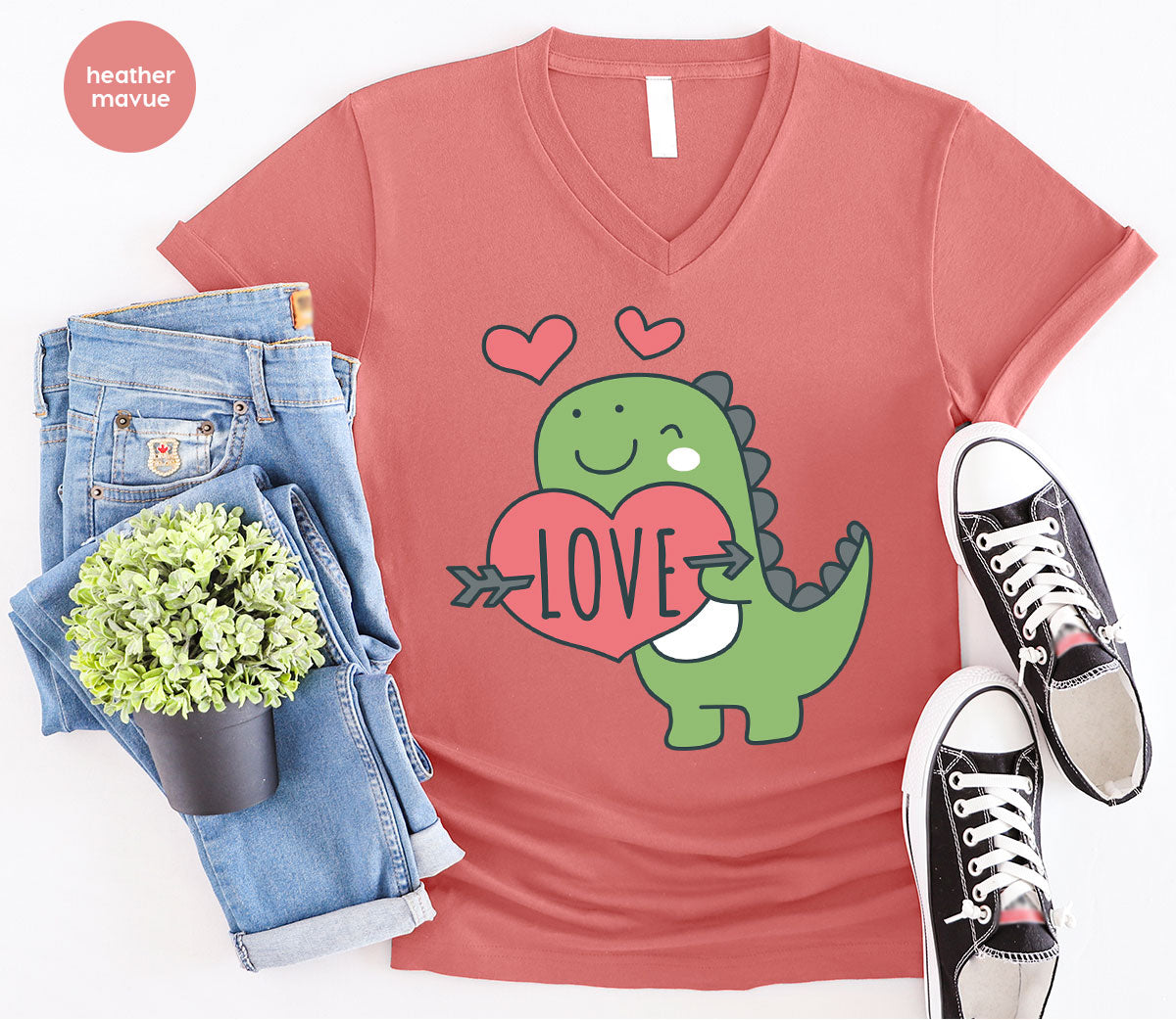 Love Shirt, Lovely Dinosaur Valentine's Day Special For product image 105