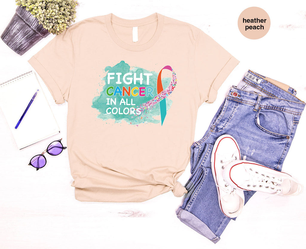 Fight Against Cancer Shirt, Warrior T-Shirt, With All Colors product image 6