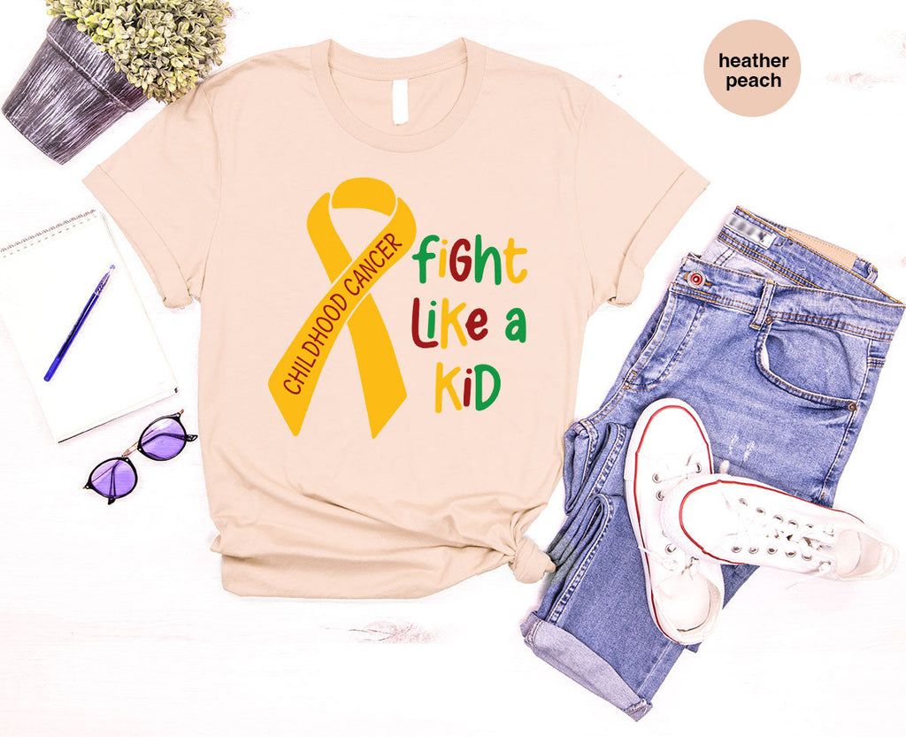 Fighting Like A Kid Shirt, Cancer Fight Childhood Canver product image 105