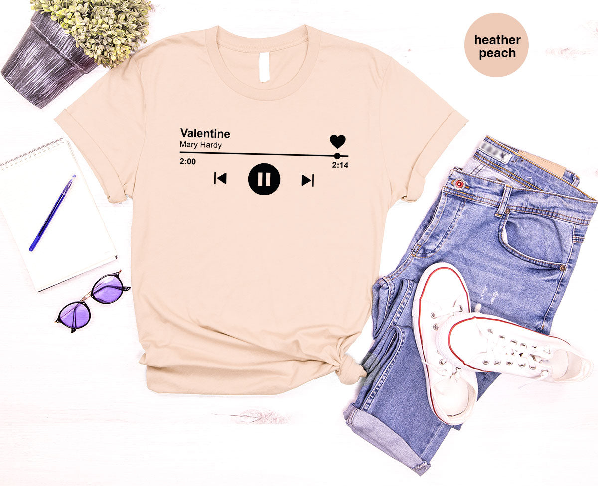 Valentine's Day Shirt, Play Music For Playlist T-Shirt product image 89