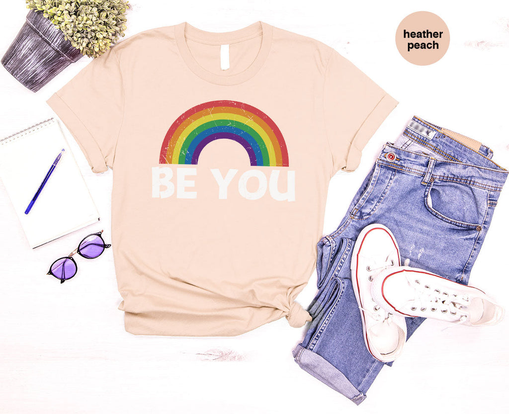 Rainbow T-Shirt, Be You Shirt, LGBT Pride product image 7