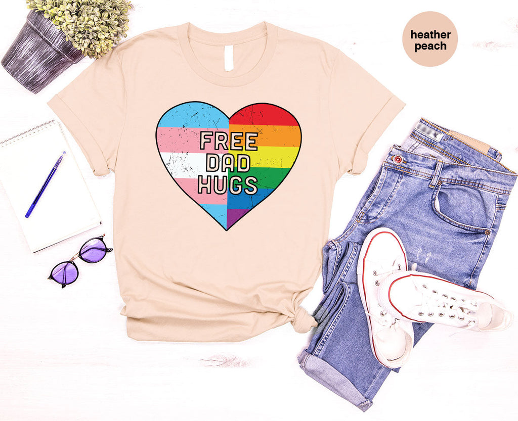 Free Dad Hugs Shirt, LGBT Pride T-Shirt product image 13