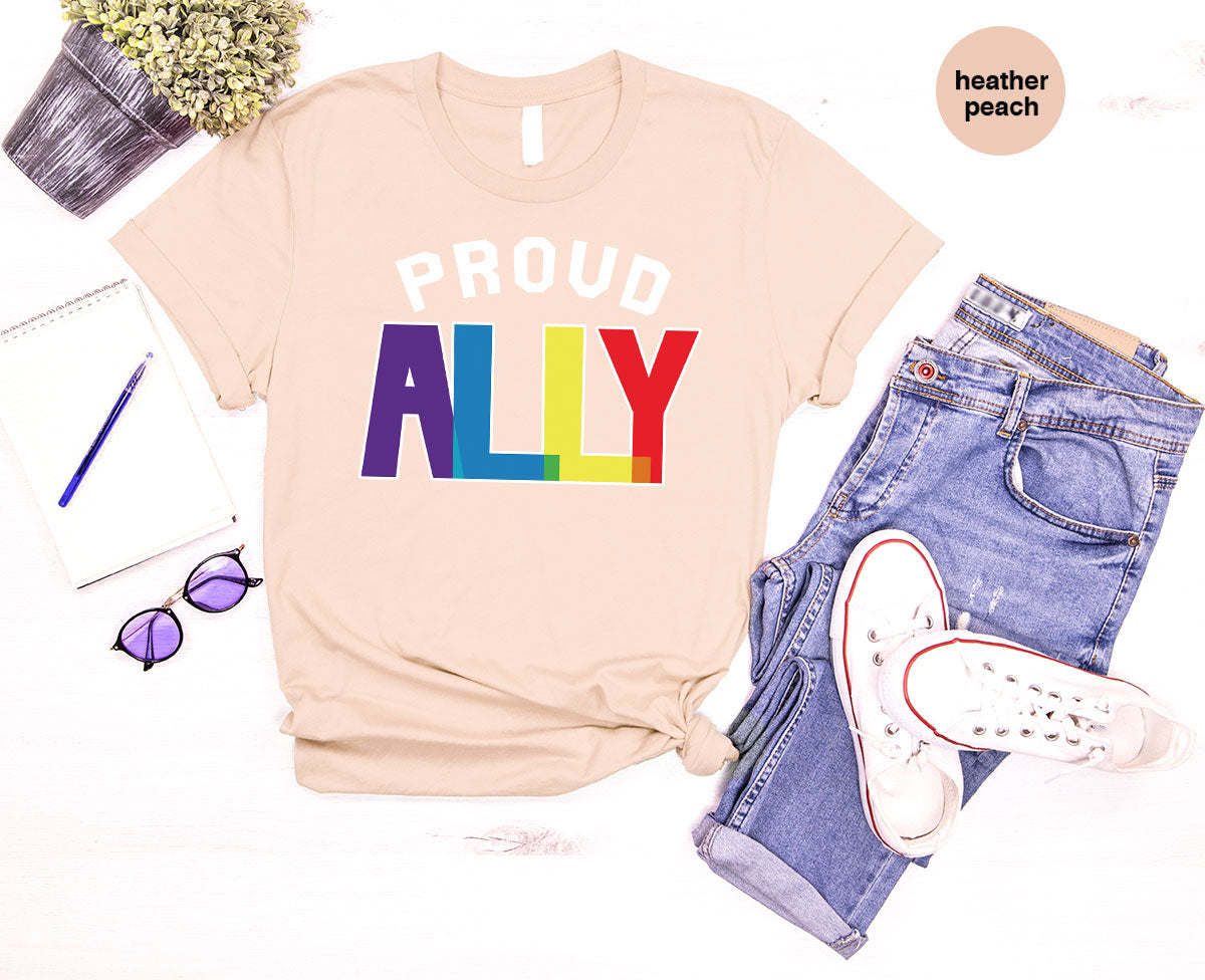 Proud Ally Shirt, LGBT T-Shirt, Tee product image 13