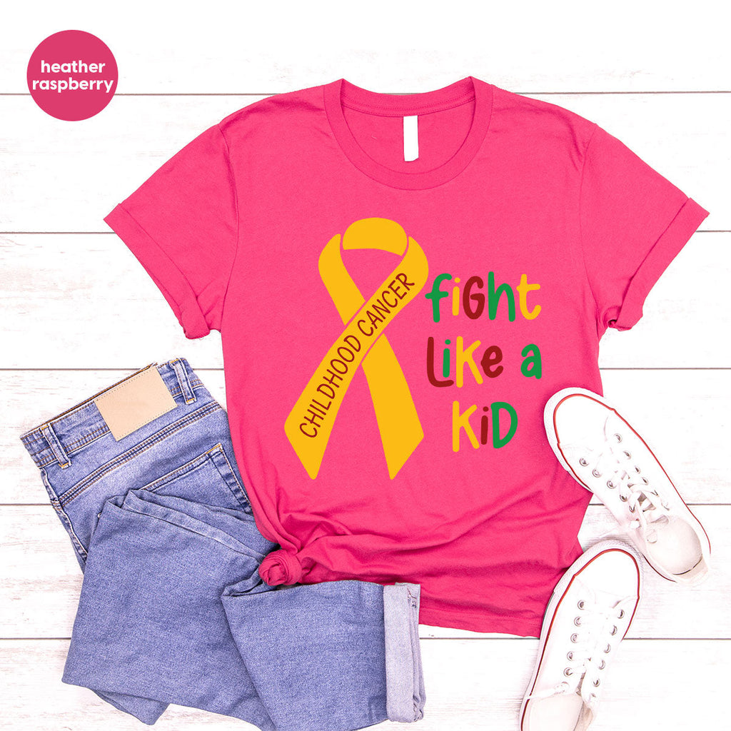 Fighting Like A Kid Shirt, Cancer Fight Childhood Canver product image 106