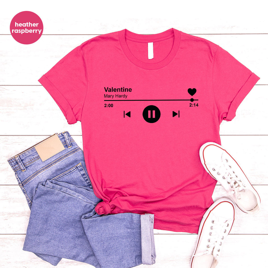 Valentine's Day Shirt, Play Music For Playlist T-Shirt product image 90