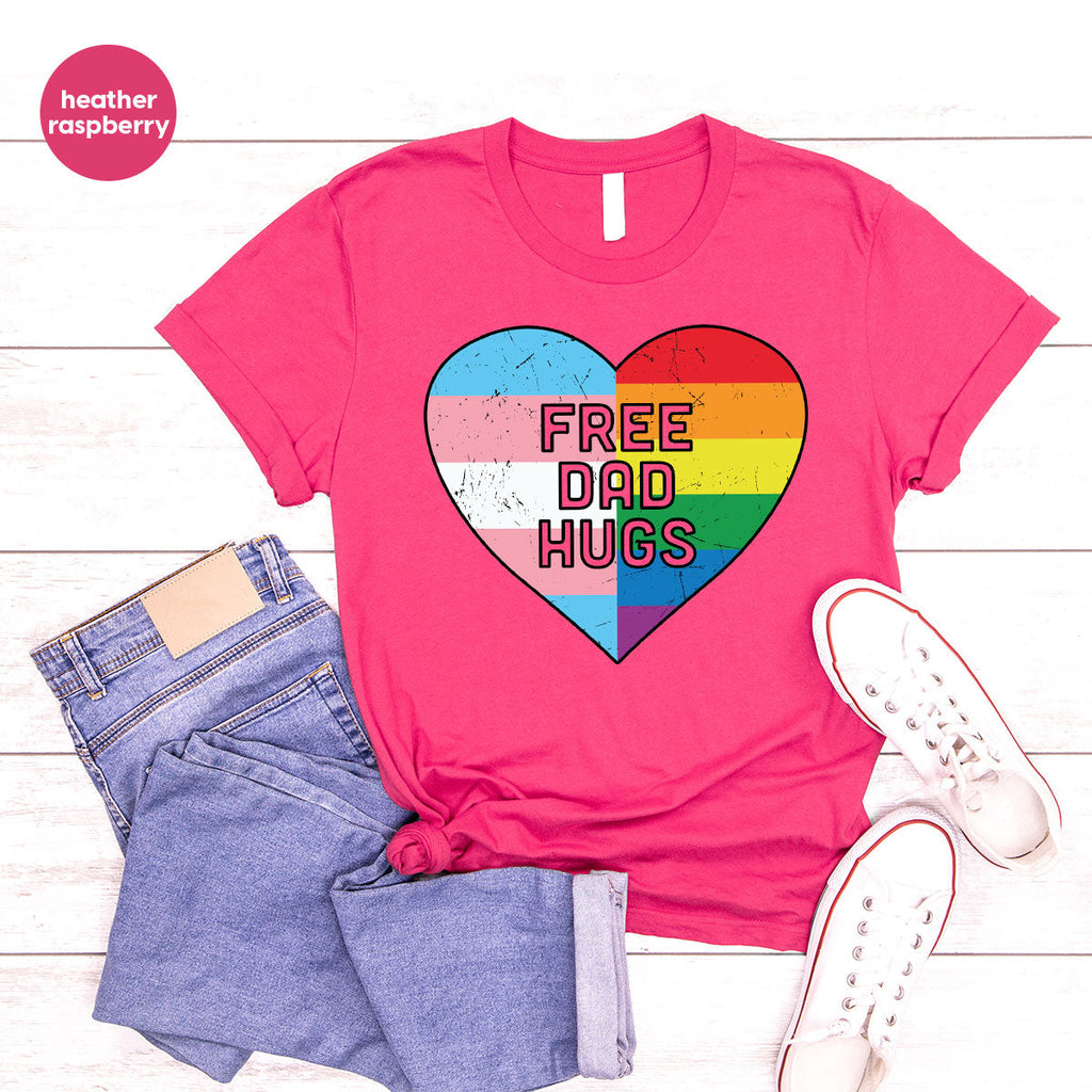 Free Dad Hugs Shirt, LGBT Pride T-Shirt product image 14