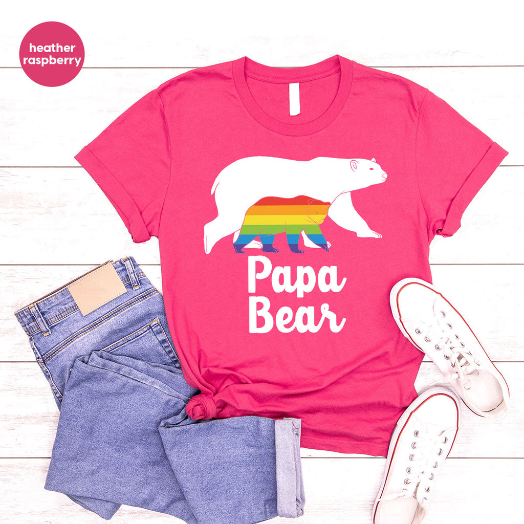 Papa Bear Shirt, T-Shirt, LGBT Rainbow Tee product image 10
