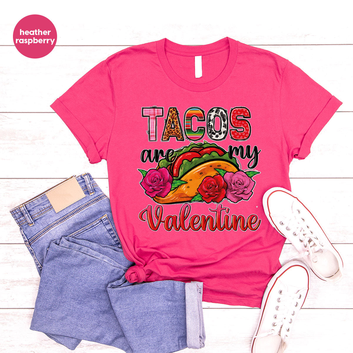 Tacos Are My Valentine Shirt, Gift To My Taco Lover, product image 14