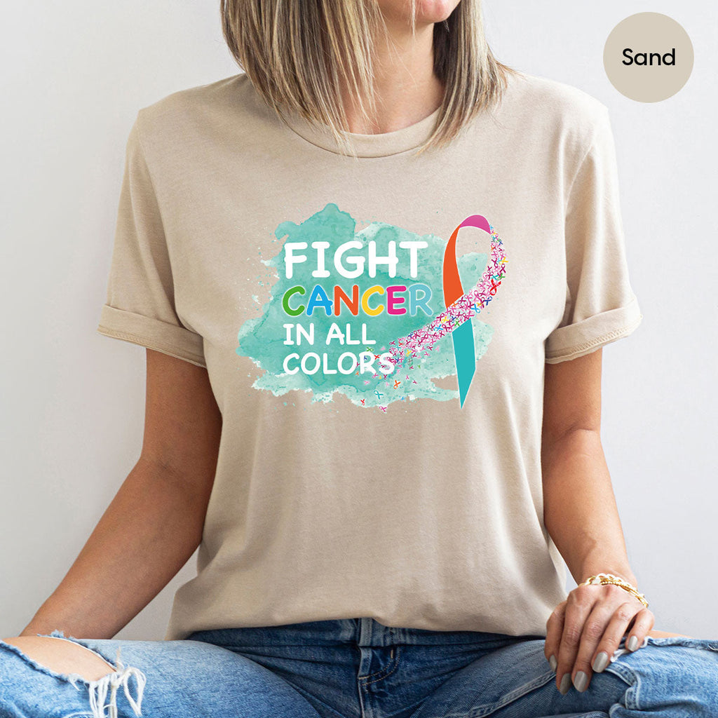 Fight Against Cancer Shirt, Warrior T-Shirt, With All Colors product image 9