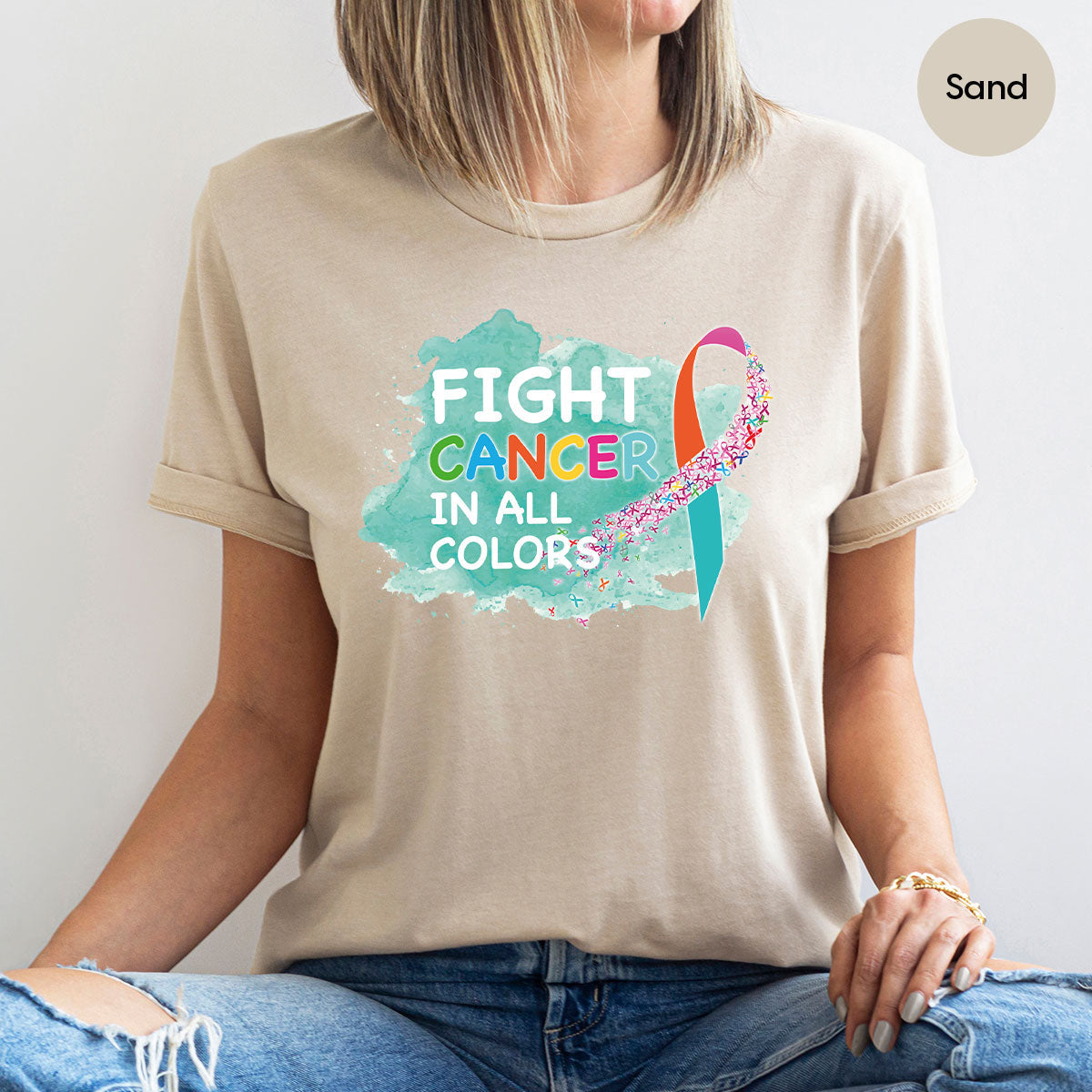 Fight Against Cancer Shirt, Warrior T-Shirt, With All Colors product image 9