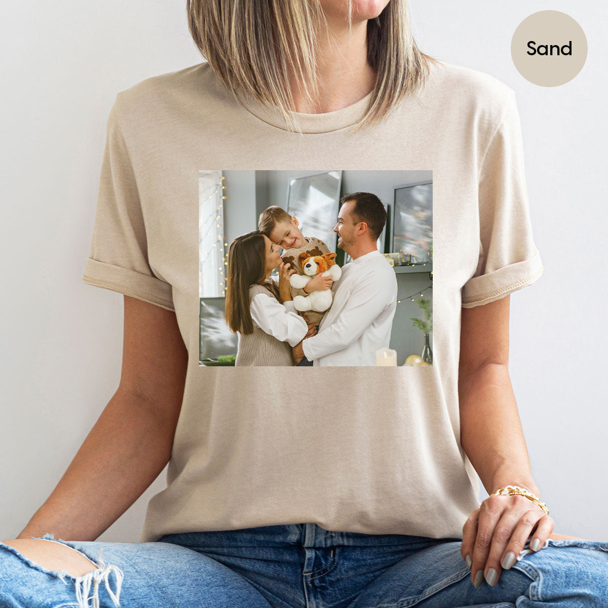 Custom Family T-Shirt, Customizable Photo Shirt, Baby Tee, product image 9