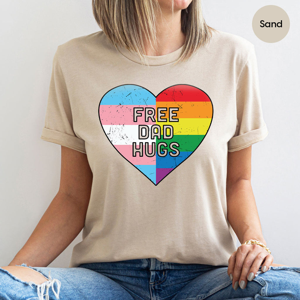 Free Dad Hugs Shirt, LGBT Pride T-Shirt product image 16