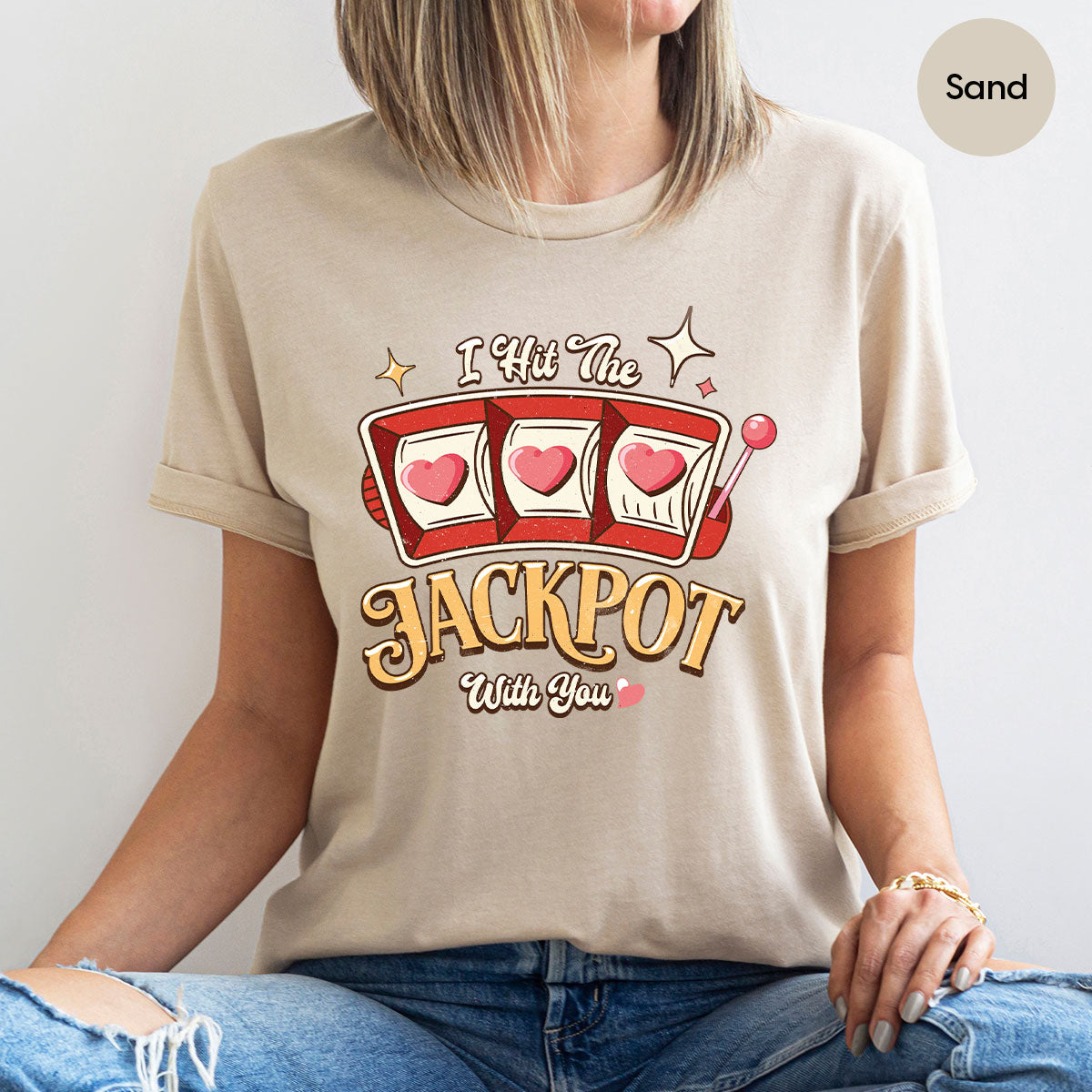 I Hit The Jackpot With You Shirt, Romantic Valentine's Day product image 16