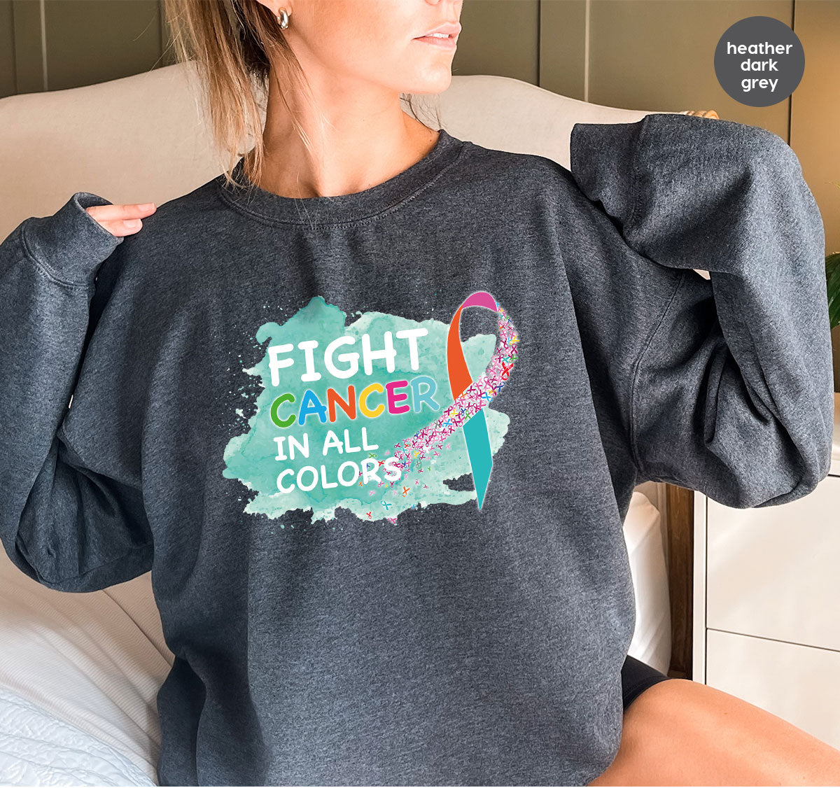 Fight Against Cancer Shirt, Warrior T-Shirt, With All Colors product image 10