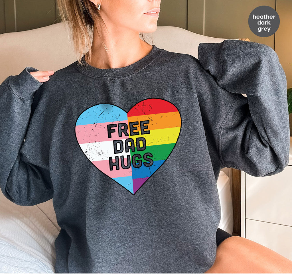 Free Dad Hugs Shirt, LGBT Pride T-Shirt product image 17