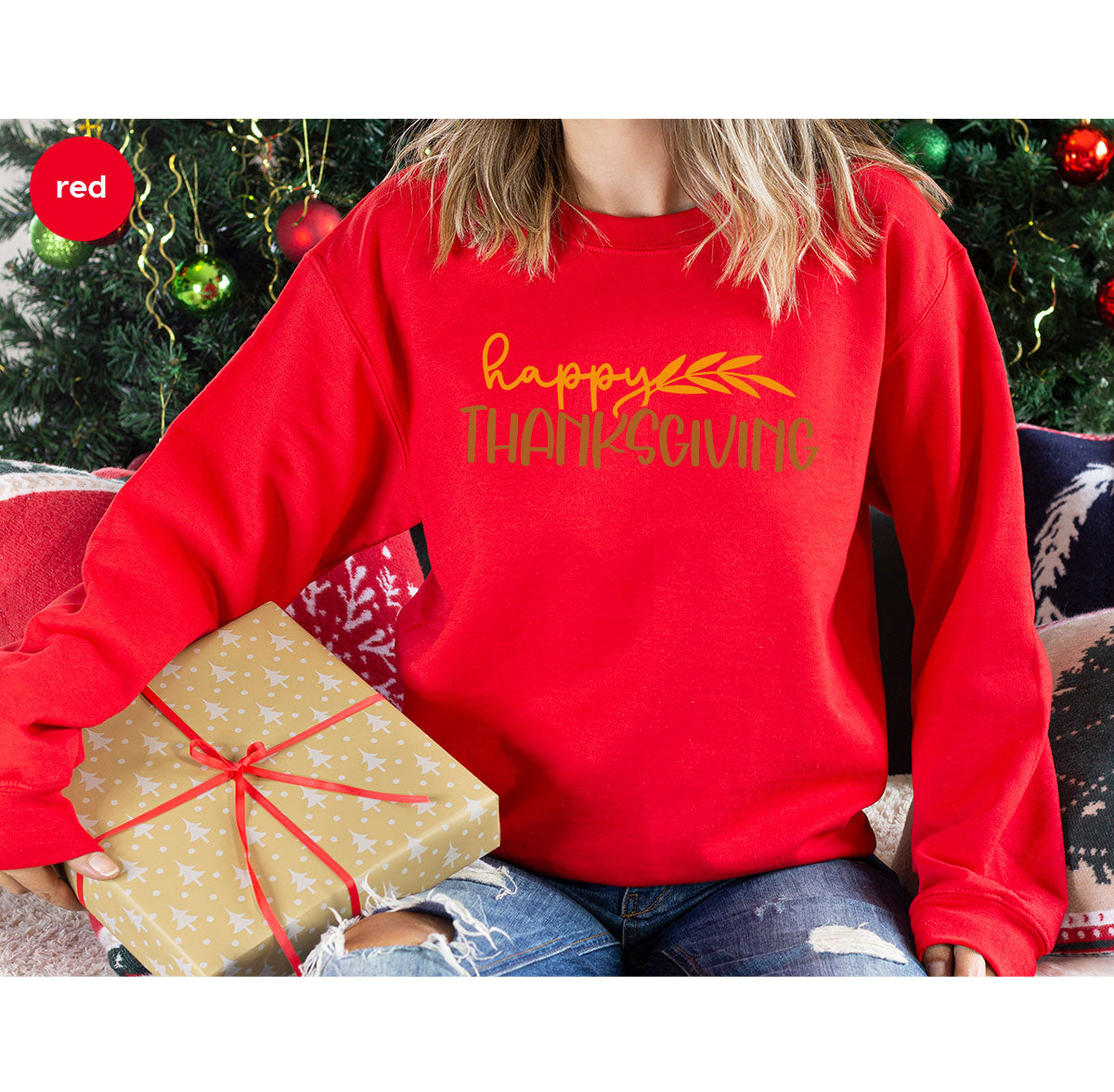 Happy Thanksgiving Shirt, Fall Crewneck Sweatshirt, Family product image 9