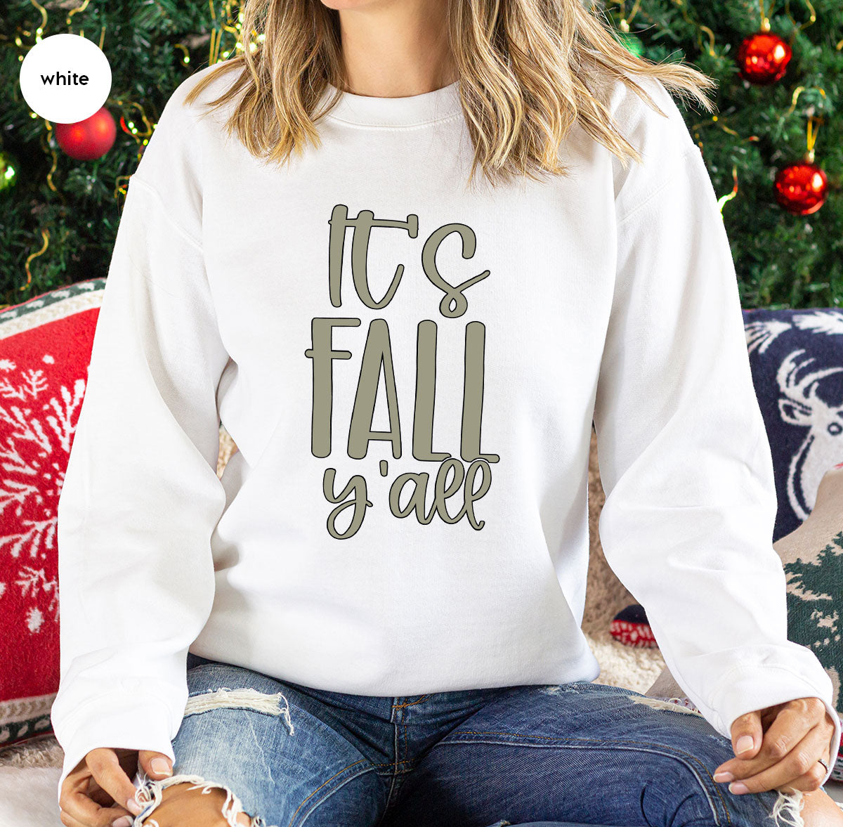 Fall Crewneck Sweatshirt, Its Yall T-Shirt, Gifts, for Her product image 68