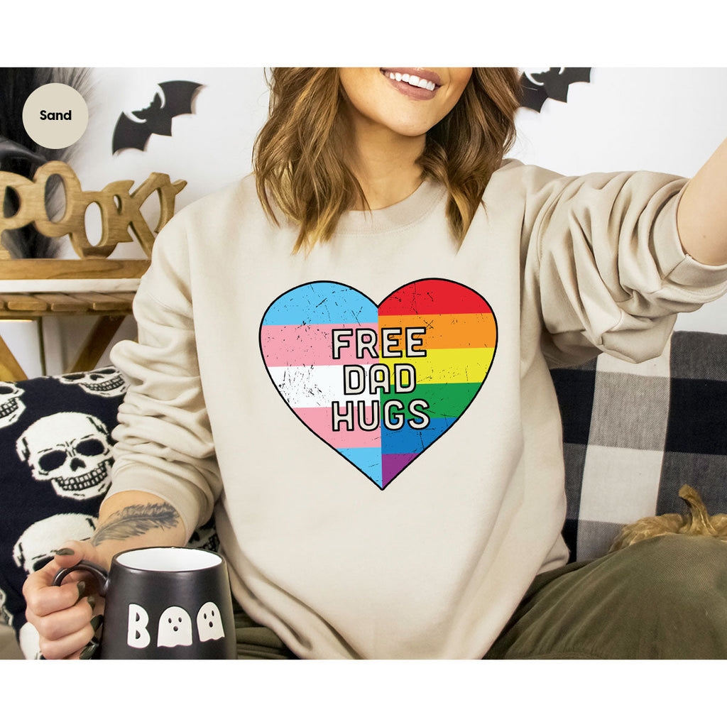 Free Dad Hugs Shirt, LGBT Pride T-Shirt product image 18