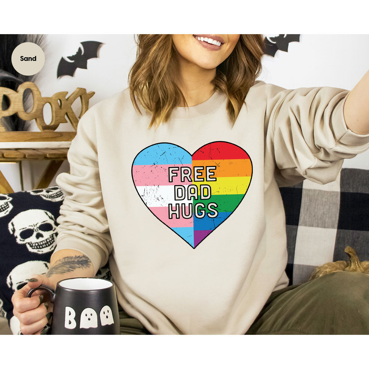 Free Dad Hugs Shirt, LGBT Pride T-Shirt product image 18