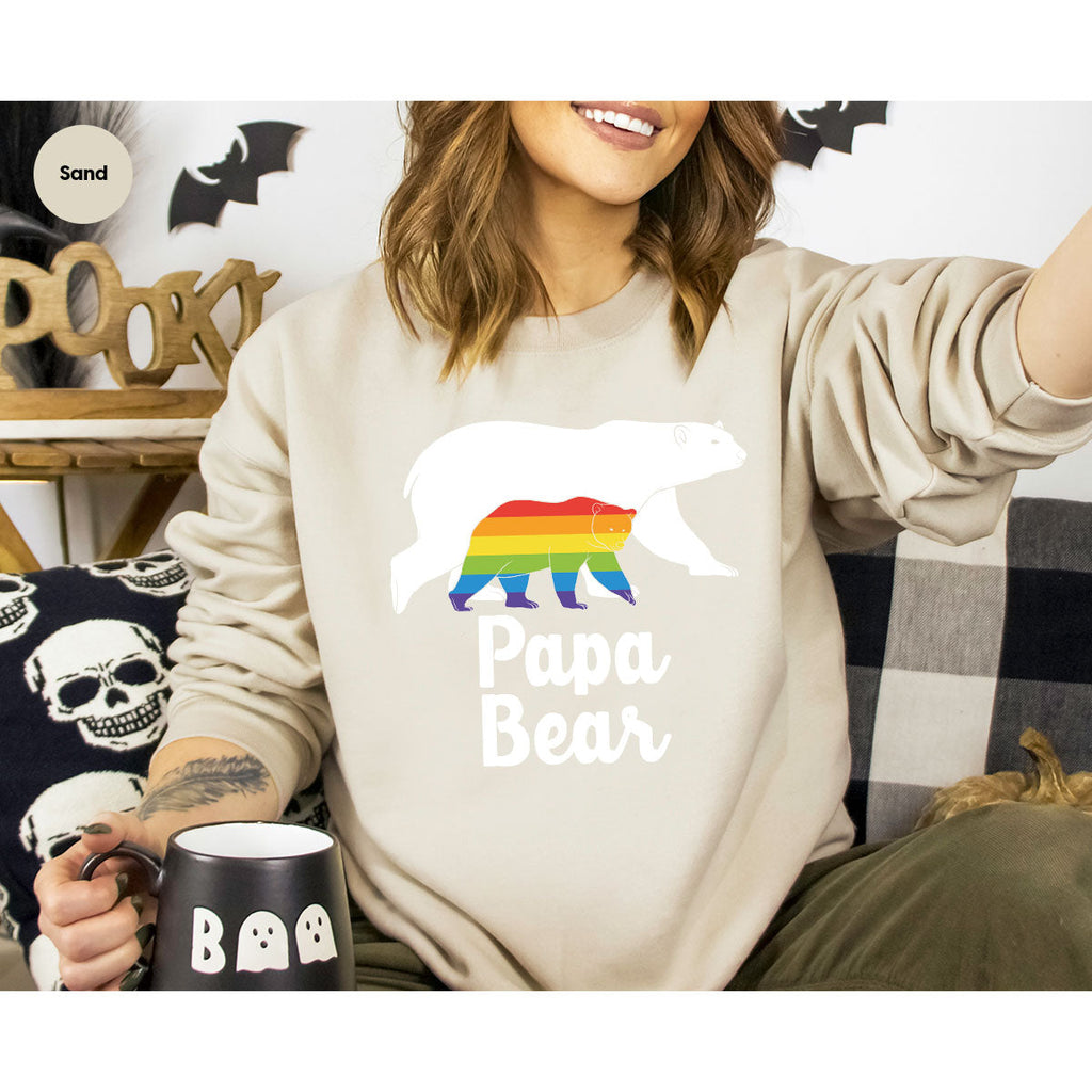 Papa Bear Shirt, T-Shirt, LGBT Rainbow Tee product image 14